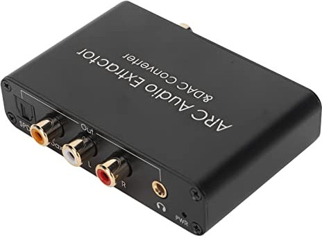 HDMI ARC Audio Extractor, HD Output 192KHz Digital Analog Sound Converter with 3.5mm Headphone Port, Portable Audio Adapter for Home Cinema TV