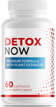 DETOX NOW – Fórmula premium con extractos de plantas – cetona de frambuesa, té verde, café verde y guaraná – 60 cápsulas – Complemento alimenticio
