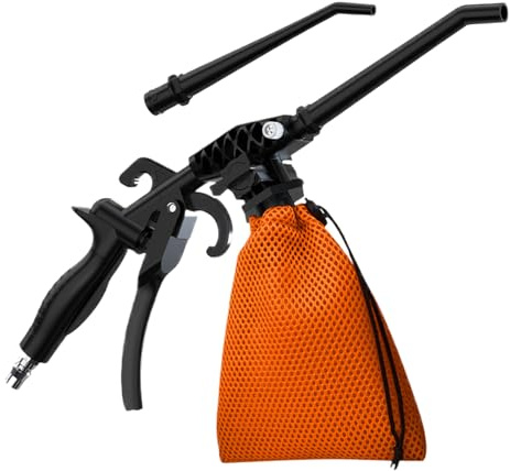 Luftblås – luftkompressorverktyg med dubbla funktioner, elektrisk AirDuster och högtrycksug, luftfläkt i industriell kvalitet för damm, sot, och luftslangsrengöring, zinklegering och nylon, hållbar