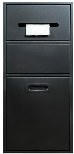 WANGXLGD Niche Rectangular para Pared de baño Estantes empotrados para Ducha Niche Impermeable Portarrollos Armarios con Puerta para Accesorios de Cocina y baño (30X67X14cm,Black)