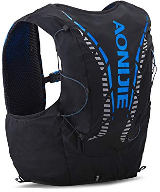 AONIJIE 12L Profesional Ligero Mochila de hidratación Superior Chaleco para Trail Running Ciclismo Marathoner para Hombre Mujer (Negro-M/L)