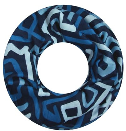 Majea Damen Loop Schal Schlauchschal Halstuch (880021) (blau 21)