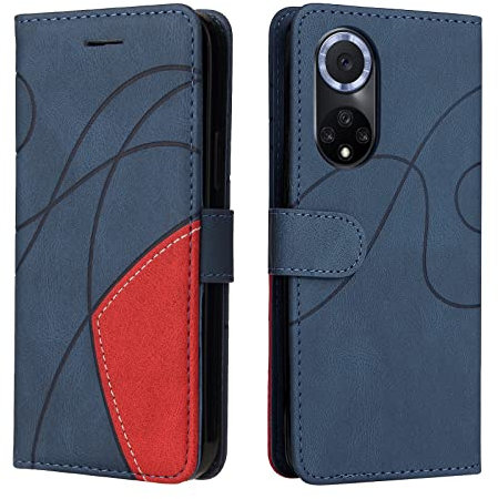 CXTCASE Funda Cartera para Honor 50 5G Carcasa, FuncióN Kickstand Cubre con Honor 50 5G, Funda con Tapa Honor 50 5G, Funda Movil Carcasa PU Cuero con Ranura, Azul