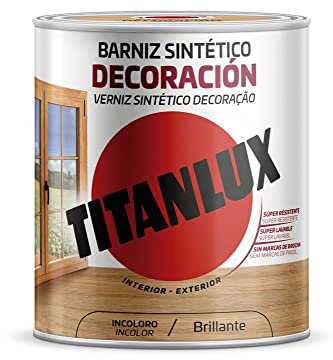 Barniz sintético Titanlux m10100004 Decoración Brillante Incoloro 4 L