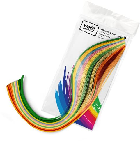 Netuno 200 Tonpapier-Streifen bunt 10 mm Papierstreifen zum Falten von Sternen Blumen farbig Quilling Fröbelstreifen Flechtstreifen Papier Quilling Tonpapier Faltstreifen für Fröbelsterne Weihnachten