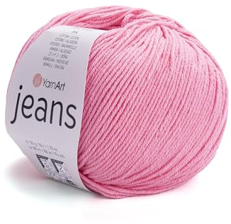 YarnArt Jeans sportgarn 55% bomull 45% akryl 1 hud/boll 50 g 174 yds mjukt bomullsgarn för stickning och amigurumi