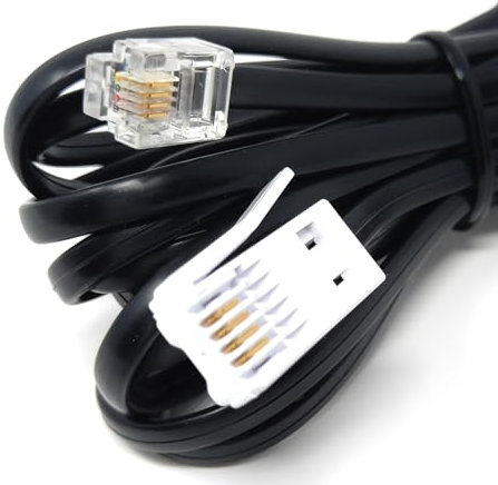 DRUT 3m BT to RJ11 4 Wire (431A) Male to Male UK Telephone Modem Lead Cable 10ft Black