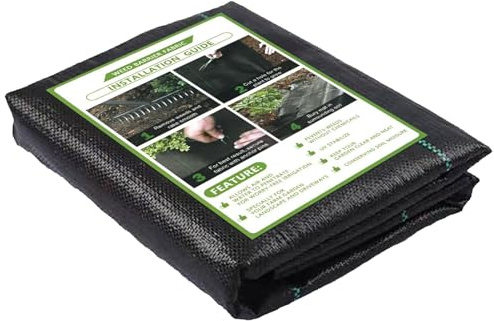 XVZ Ogräsfleece markväv 2 m x 10 m, 20 m² ogräsfleece 90 g/m² vattentätt rivbeständigt tyg ogrästyg, anti-ogrästyg, växtfolie