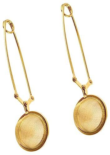 Hoement 2pcs Stainless Steel Tea Strainer Tea Filter 304 Household Fine Mesh Accessory for Brewing at Home and Office