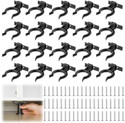 Suevut 20 Clips de Montaje para Zócalos – Fijaciones Resistentes para Rodapié y Zócalo de Cocina, Apto para Cocina, Baño, Habitación u Oficina, Compatible con Patas de Cocina Estándar
