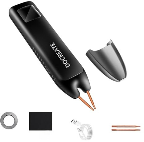 Uadme Soudeur par Points, Poste à Souder par Points Sans Fil, Soudeuse par Points Portable, 99 Vitesses Réglables, Modes Automatique/Manuel, pour Batterie 18650