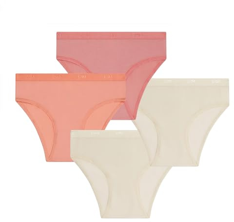 Dim Fille – Culottes Les Pockets Ecodim Coton x4 | Ultra Douces & Stretch | Motifs Amusants | Confort Quotidien