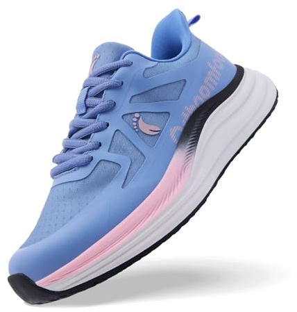 Women's Orthopedic Diabetic Wide Sport Shoes: Comfort Plantar Fasciitis Arch Support Flat Feet Pain Relief Sneakers, Outdoor Cycling Gowalk Travel Running Walking Shoes Blue Purple Size 9.5
