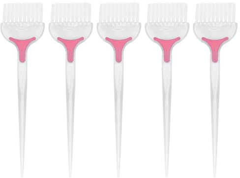BETOOKY Set 5 Spazzole per Tintura Chioma, Pennelli Applicatori per Colorazione e Trattamenti, Spazzola da Parrucchiere in Materiale Sicuro per Uso Professionale e Domestico