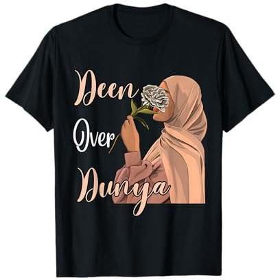 Deen Over Dunya Strong Muslimah Hijab Mujer Musulmana islámica Camiseta
