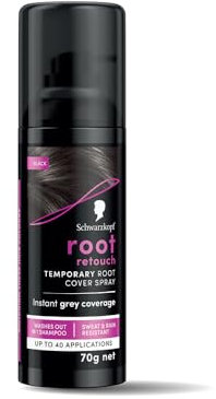 Schwarzkopf Root Retouch Hair Dye Black Temporary Root Touch Up Concealer Spray 120Ml
