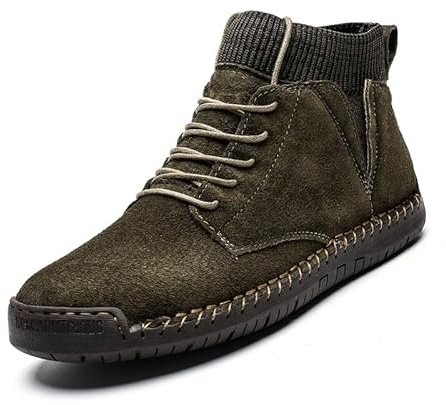 Botas de Nieve Zapatos Botines Mujer Hombres Invierno Piel de Cuero cálido Forrado no Deslizamiento Casual Botas