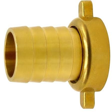 VARIOSAN Hose Screw Connection 14313 3/4 Inch Female x 3/4 Inch Nozzle Brass 2-Piece Flat Seal