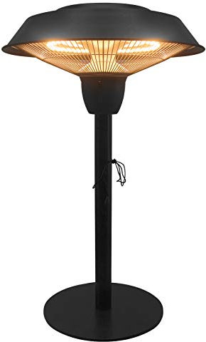 Jet-Line® | Elektrischer Heizstrahler | Heizlampe Pollux | Terrassenstrahler schwarz | Terrassenheizer in Form einer Tischlampe | Stehlampe outdoor | 1500 W