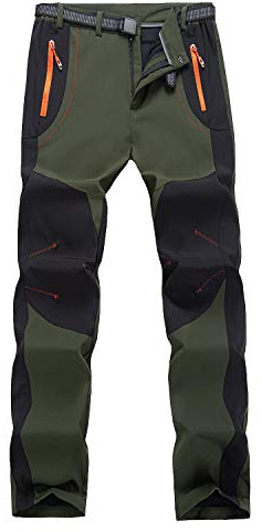 Freiesoldaten pour des Hommes Extérieur Pantalons de Randonnée Poids Léger Résistant à l'eau en Marchant Chasse avec Ceinture