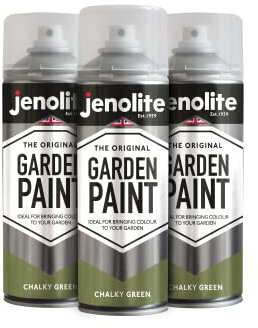 JENOLITE - Pintura en aerosol para muebles de jardín (3 unidades, 400 ml), color verde