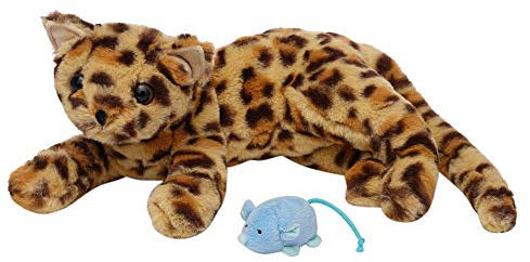 Manhattan Toy Loki Leopard Stuffed Animal Cat with Magnetic Front Paws and Magnetic Mouse Toy