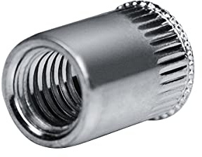 GOEBEL® - 250 pezzi - Dadi per rivetti ciechi - Dadi per rivetti - Dadi ciechi M4 in acciaio zincato a testa svasata piccola zigrinata con dentatura sottocorda, estremità aperta - GO-NUT