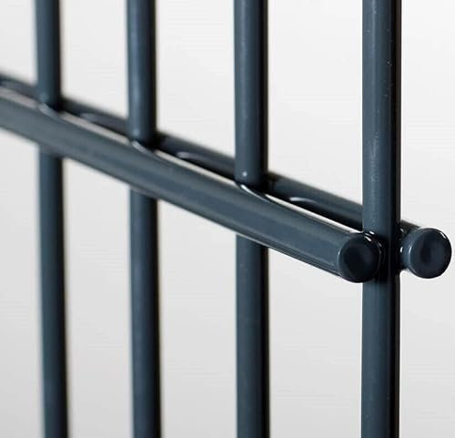 JeCo Doppelstabmattenzaun Anthrazit mit Pfosten und Abdeckleisten - schwere Ausführung 8/6/8 - inkl. Zubehör (Höhe 143 cm | Länge 2,5 m, anthrazit)