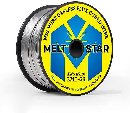MELTSTAR MIG MAG Fülldraht E71T-GS, 1 kg, 0,8 mm, entspricht AWS A5.20 - Selbstschützend, 500 MPa Kohlenstoffstahl