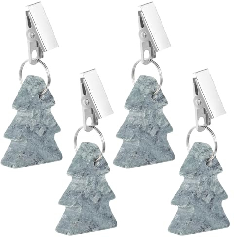 Housoutil 4 unidades de manteles de mesa, pesos pequeños para la ropa, pinzas para la ropa, clips de notas, pesos de clip para cortinas exteriores, clips para mesas de pícnic, clips para cubierta de