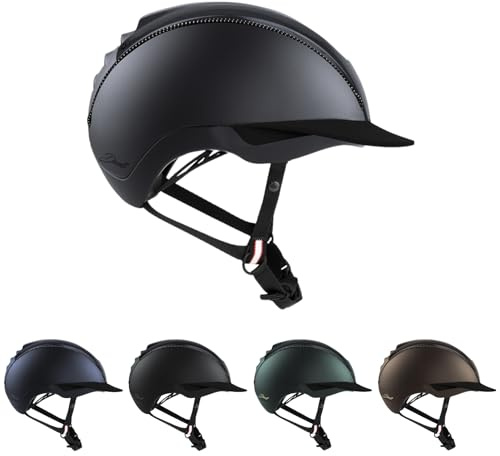 RL24 - Reithelm Duell von Casco inkl. Schutzbeutel | Reitkappe Damen, Herren & Kinder | verbesserte Belüftung & ergonomisch Perfekter Sitz | Reiterhelm in Dunkelgrau in Größe L (58-60cm)