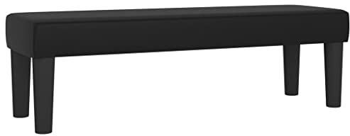 vidaXL Banc Ottoman Banquette Rembourré Banc de Lit Banc d'Entrée Chambre à Coucher Salon Couloir Intérieur Noir 100x30x30 cm Similicuir