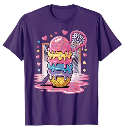 Lacrosse Drip Lax Helmet Ice Cream Sticks Youth Girls Kids T-Shirt