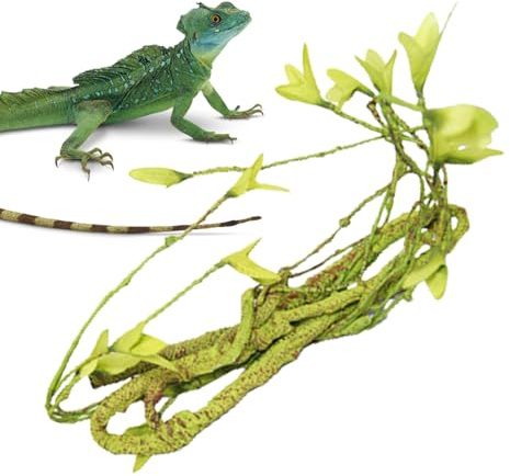 Opdestn Lianes pour Reptiles | Artificielles Souples et Cachettes - Vignes d'escalade Décoratives pour Terrarium de Cent Quatre Centimètres pour Dragon