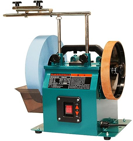 LVSEWOA Affûteur de Couteaux électrique à Refroidissement par Eau bidirectionnel, broyeur à Pierre Humide/Sec, réservoir pour affûter Les Ciseaux et Les Lames de Rabot