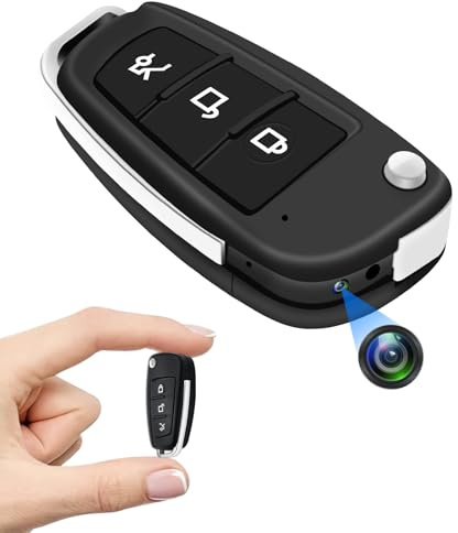 Yadayuki Telecamera Spia, Mini Telecamera Nascosta 1080P HD Spy Cam Portatile Microcamera Spia con Rilevamento di Movimento ＆Visione Notturna Batteria Integrata per Riunioni/Attività all'aperto