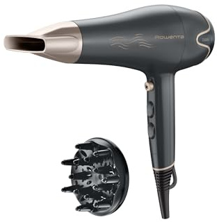 Rowenta Motion Dry Asciugacapelli Ultra Rapido, 2200 W, 6 Controlli di Velocità/Temperatura, Concentratore per un Flusso d'Aria di Precisione, Getto di Aria Fredda per Risultati Duraturi, CV5707
