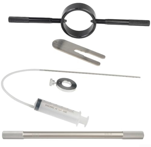 Compresseur à ressort de fourche en aluminium pour entretien de fourche inversé de moto Prend en charge l'injection d'huile de compression et le dégagement d'air pendant le service de fourche (D)