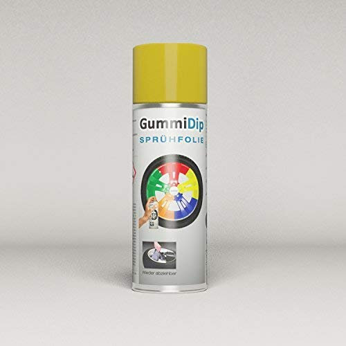 Gummi Dip Sprühfolie 61001004 Flüssiggummi Spray, 400 ml, gelb matt
