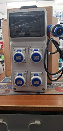 Quadro elettrico da cantiere 4 prese 220V ROSI 2241 monofase ARRESTO D'EMERGENZA