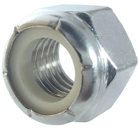 Forty (40) 3/8-16 Zinc Plated Nylon Insert Hex Lock Nuts (BCP233)