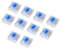 Eboxer 10 PCs Ersatztastaturschalter Mechanischer Schlüsselschalter Blauer Schalter mit Plattenmontage, einzigartige taktile Gefühle, für die NewGiant RGB-Serie