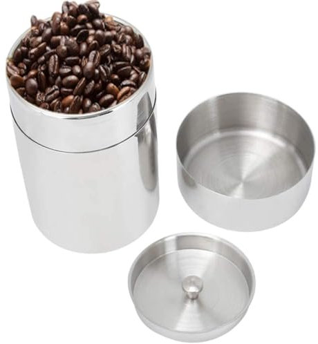 HERCHR Teedosen Behälter Für Losen Tee Mit Luftdichten Doppeldeckeln, 400g Runde Vorratsdose, Edelstahl Dose Kleine Küchenbehälter Für Die Aufbewahrung Von Tee, Kaffee, Zucker, Kräuter Und Gewürzen