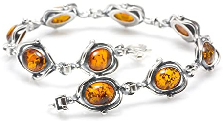 Ligurius naturlig baltisk bärnsten sterling silver 925 smycke ädelsten armband smycken för kvinnor
