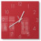 DEQORI Glasuhr | 30x30 cm | Unifarben - Rot | ausgefallene leise Design Uhr aus Glas | Wanduhr für Wohnzimmer & Küche | Moderne Hingucker Uhr für die Wand