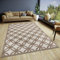 Hanse Home Circle Design Teppich Wohnzimmer – Flachgewebe Modern, Geometrisches Rauten Muster, Skandinavischer Stil Wohnzimmerteppich für Esszimmer, Kinderzimmer, Flur – Creme Braun, 160x235cm