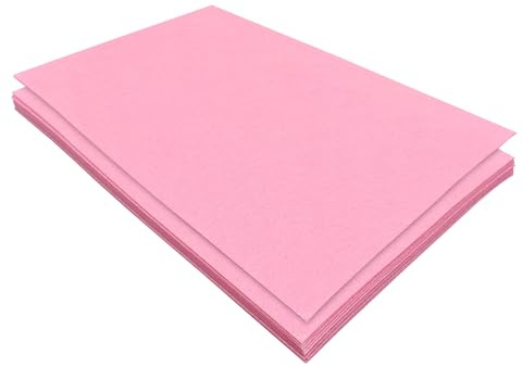 Jtnohx Feutrine, Tissu de Feutre 11 Pièces, Feutrine Loisir Creatif 17.78×28.7cm, Feuille de Feutre pour Couture (Rose)