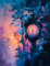 Uhr Diamond Painting, 5D Blume Diamond Painting Erwachsene, DIY Diamant Painting Bilder mit Full Diamond Painting Zubehör Stickerei Kunst Set für Zimmer Deko Wohnzimmer, Geschenke für Frauen 30x40cm