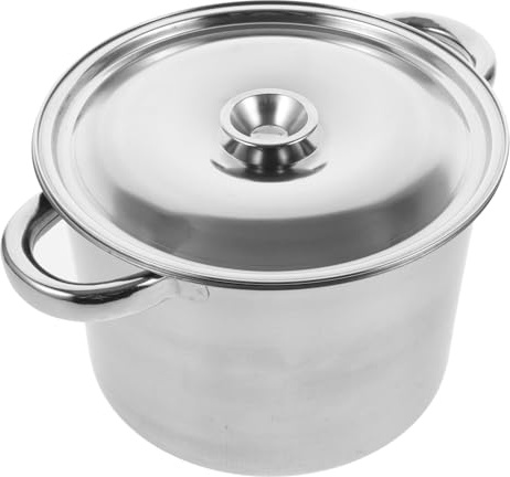 DECHOUS Pot De Acier Seau Multifonction Pour Soupe Avec Couvercle Pour Stockage