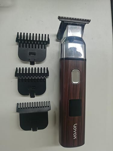 VOYOR Barttrimmer Herren,Ganzkörper Haarpflege,Rasierer und Haarschneider für Gesicht,Kopf und Körper,Wasserdicht,USB-C,Bart Trimmer mit 3 Kamm HT310 (Braun)